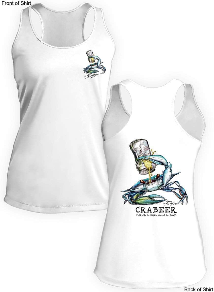 Crabeer Original- Ladies Racerback Tank-100% Polyester